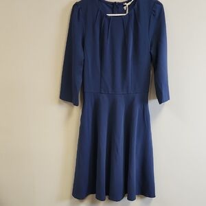 Grace Karin Classic Long Sleeve Dress in Deep Blue